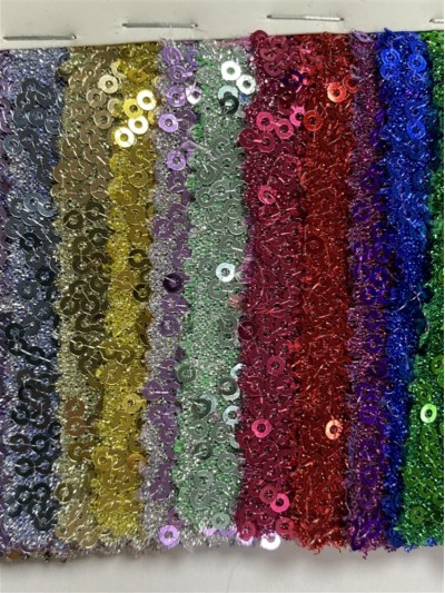 GZ-XP 珠片閃光布  幅寬：125-130cm  成分：100%滌綸  珠片PET 後面照